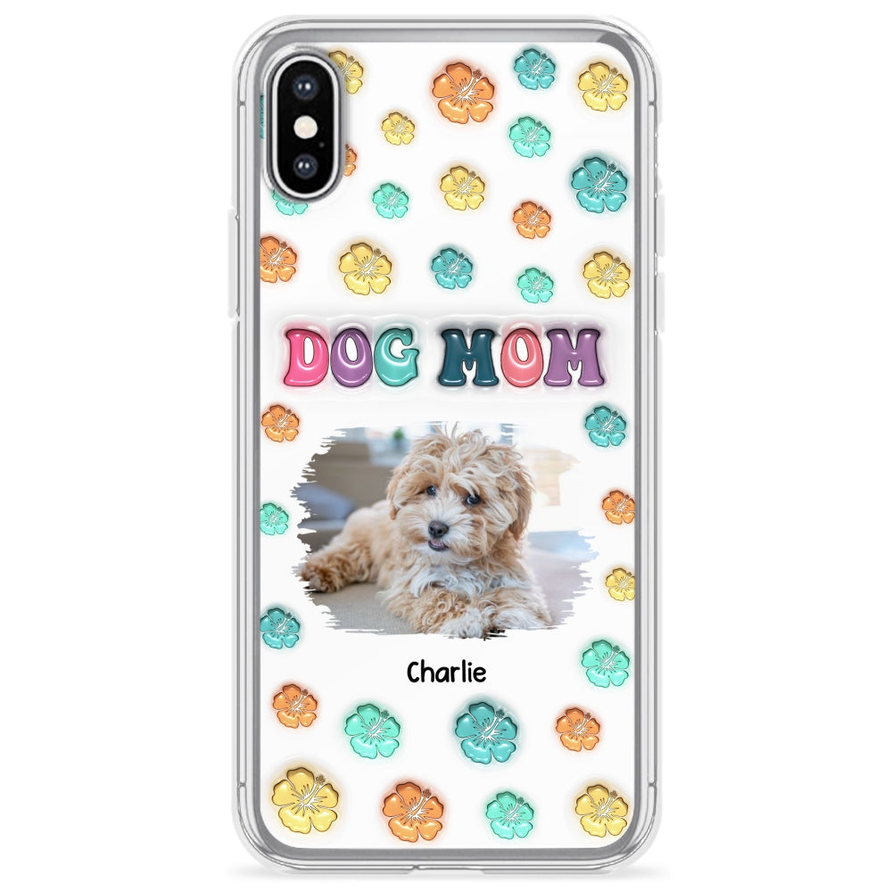 Customizable 3D Inflated Effect Dog Mom Summer Photo Personalized Phone Case