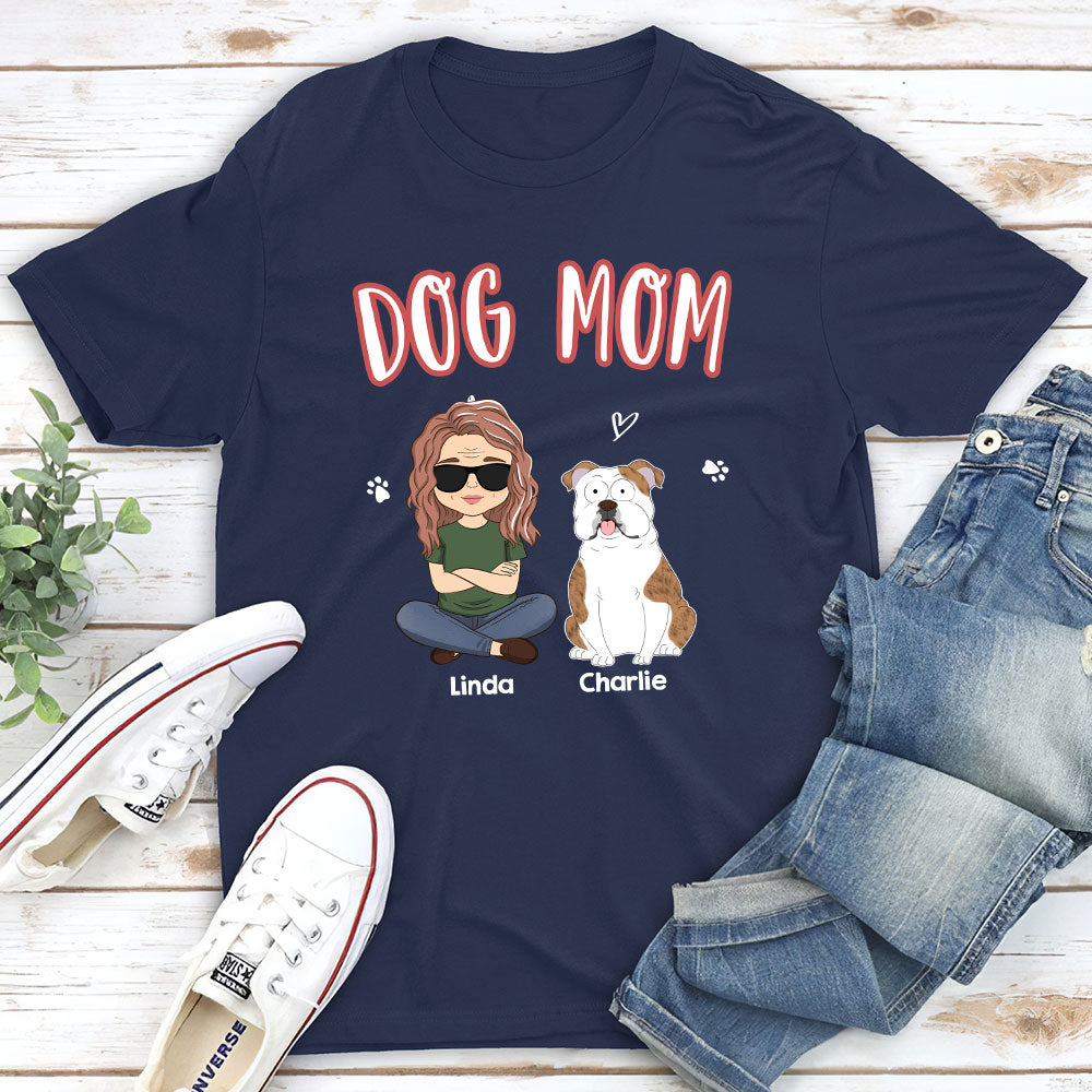 Personalized Custom Unisex 'A Dog Mom' T-shirt - Ideal Gift for Pet Lovers