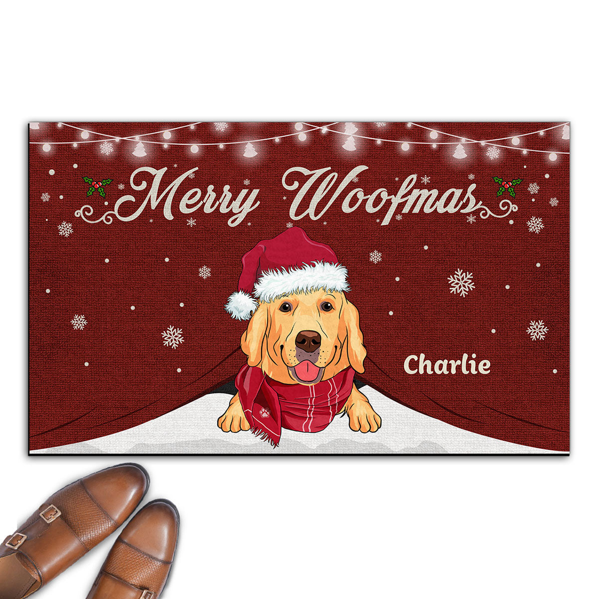 Merry Woofmas - Customizable Pet Picture Doormat for Ultimate Pet Lovers