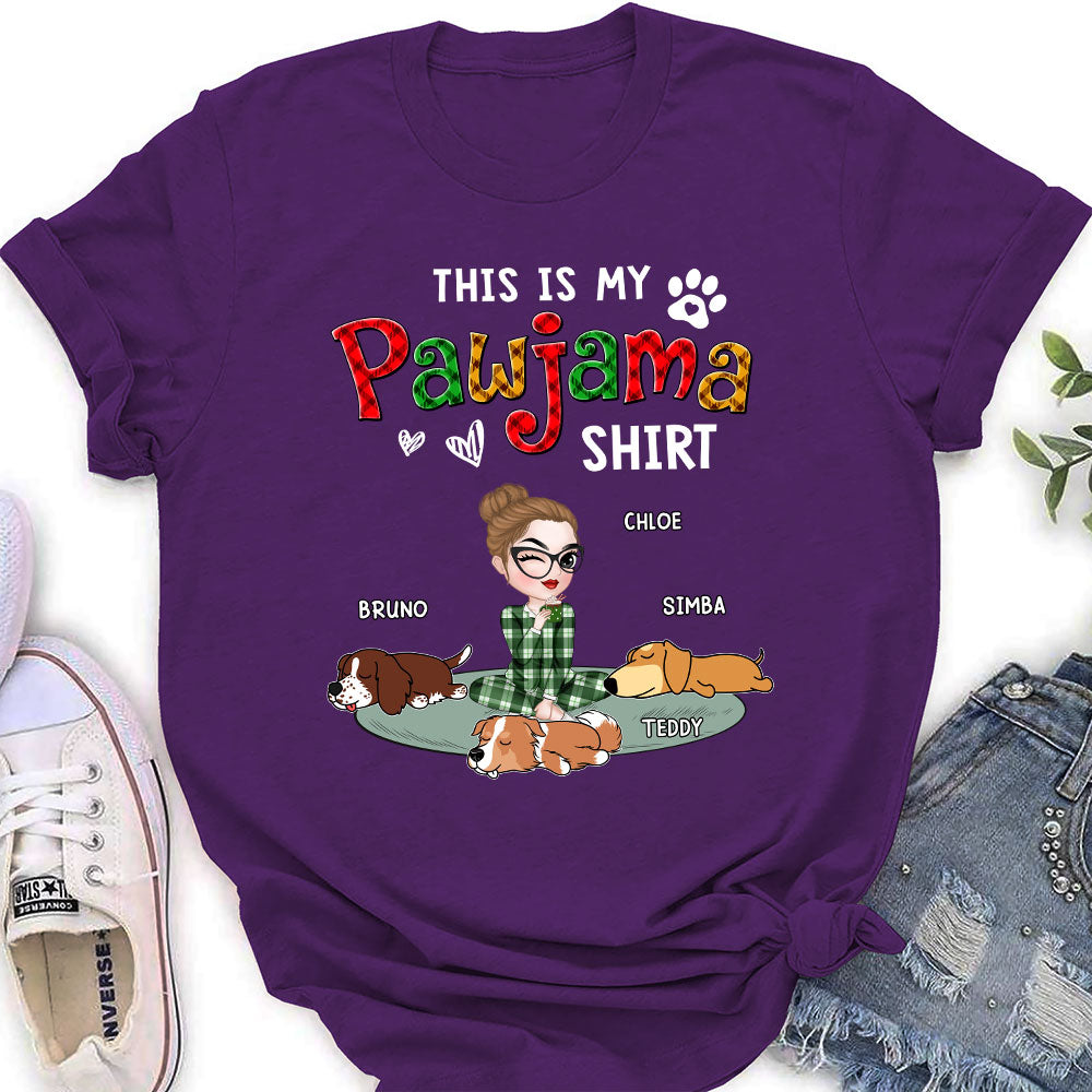 Customizable Pawjama Shirt Version 3 - Personalized Women's T-Shirt for Pet Lovers