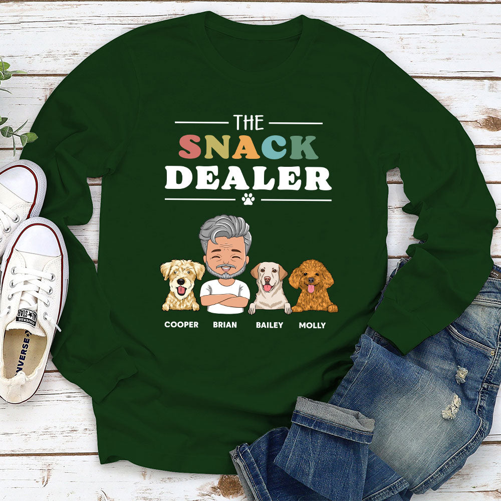 The Snack Dealer - Customizable Personalized Long Sleeve T - shirt for Pet Lovers