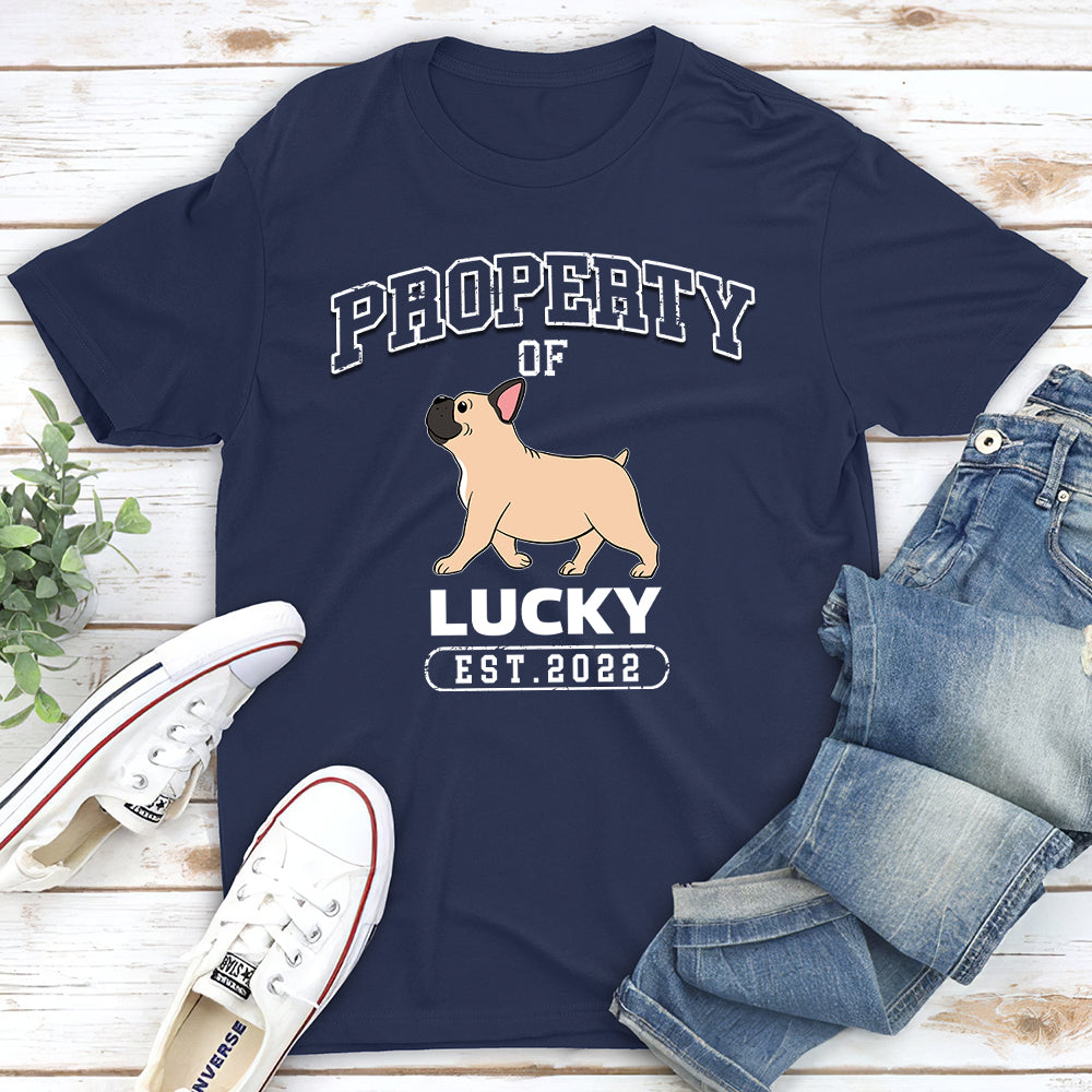 Personalized Custom Unisex 'Property Of A Dog' T-shirt - Ideal Gift for Pet Lovers