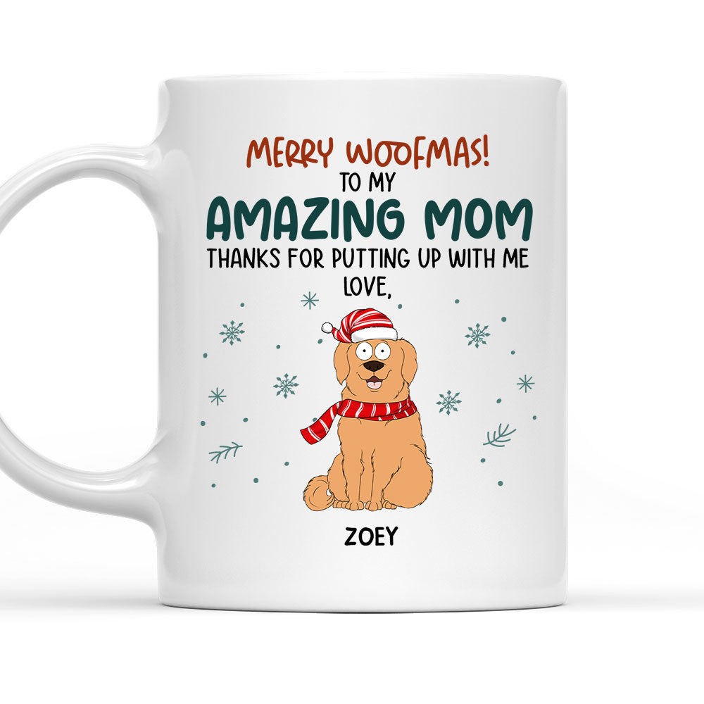 Funny Woofmas - Customizable Personalized Coffee Mug for Pet Lovers