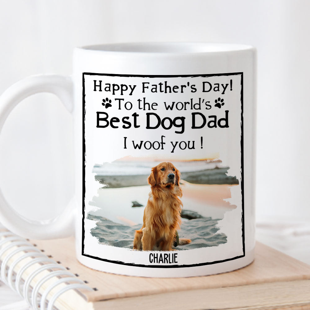 Personalized Custom 'You're the Best Dog Dad Ever' Coffee Mug - Ideal Gift for Pet Lovers