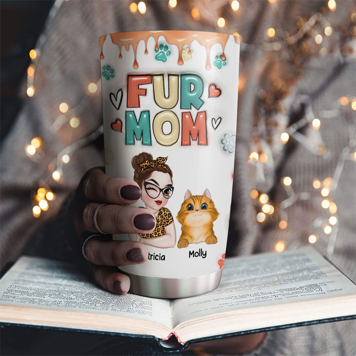 Mom of Pet - Personalized 3D Inflated Effect Custom Tumbler for All Occasions