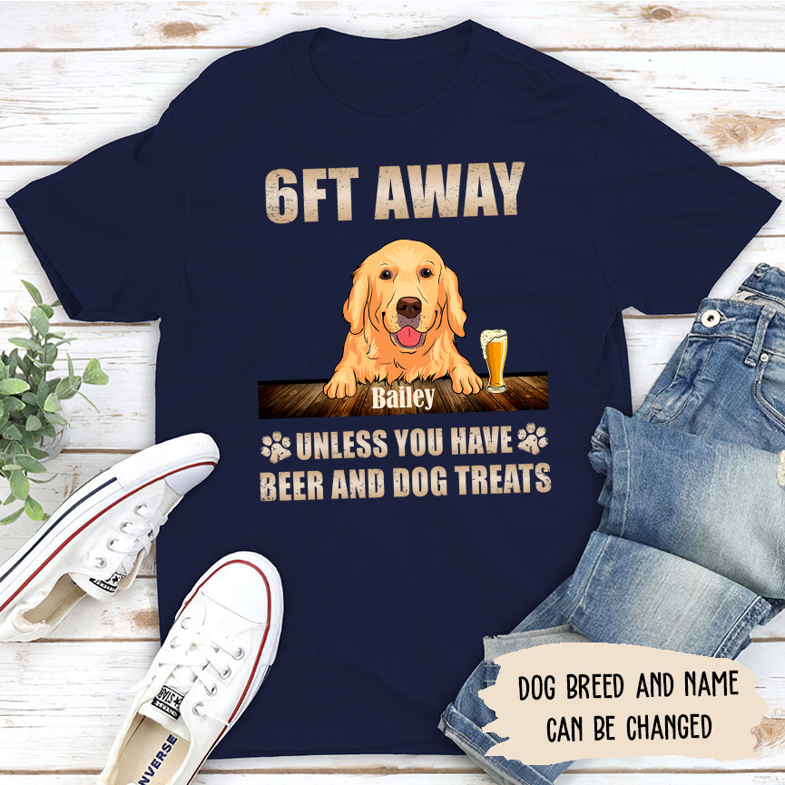 Personalized Custom Classic Beer and Dog Treats T-shirt - Ideal Gift for Pet Lovers
