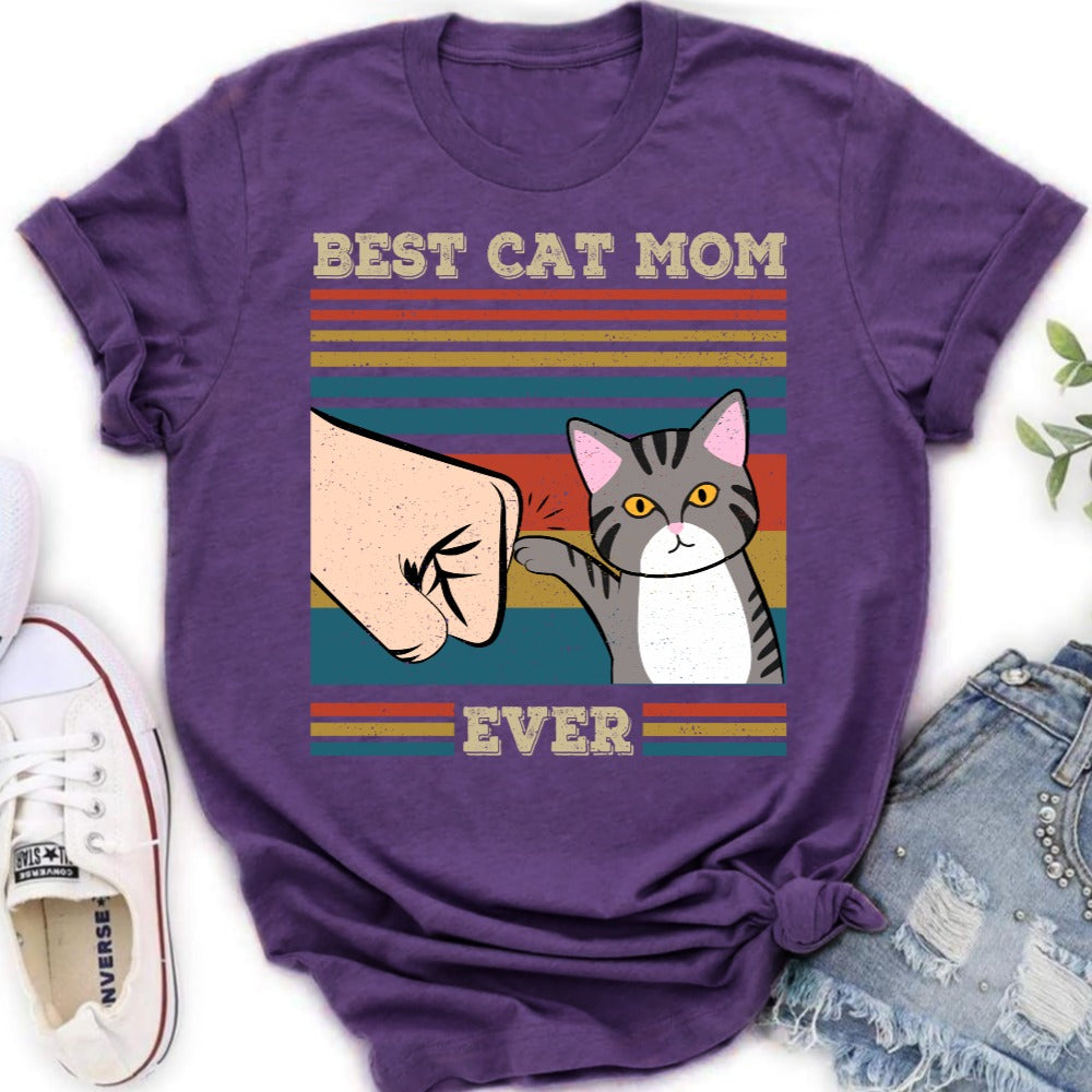 Customizable Unisex 'Best Cat Mom Ever' T-shirt - Ideal Gift for Cat Enthusiasts