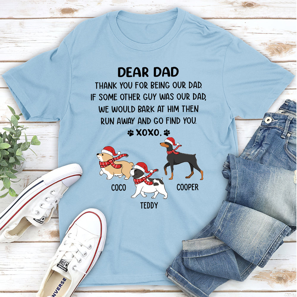 Dear Mom/Dad XoXo Christmas Personalized Unisex Custom T-shirt for Pet Lovers