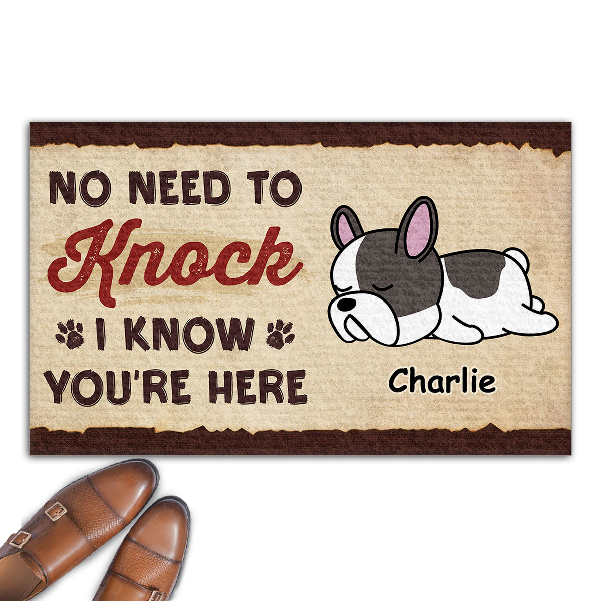 Personalized Pet Picture Doormat - I Know You Are Here