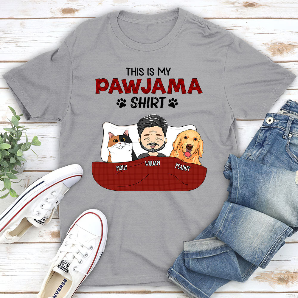 Customizable Pawjama Unisex Personalized T - Shirt: Ideal Gift for Pet Lovers
