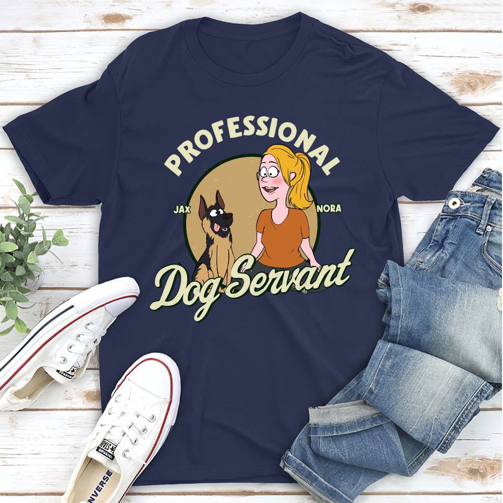 Personalized Unisex 'Servant Of Dog' T-shirt - Ideal Gift for Pet Lovers