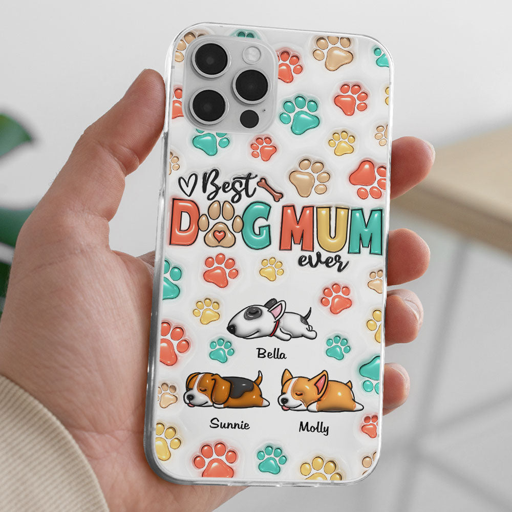 Best Fur Mom Ever! Personalized 3D Inflated Effect Custom Phone Case
