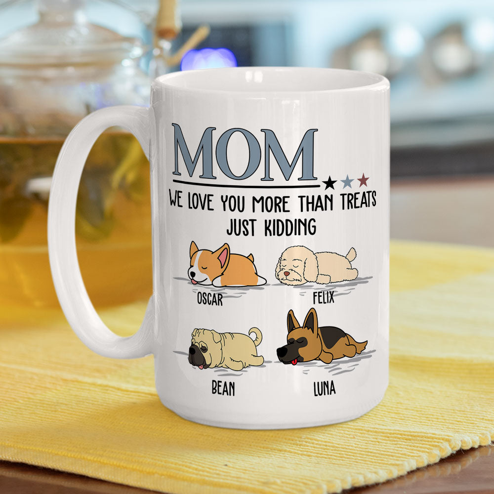 Personalized 'I Love You More Than Treats' Coffee Mug - Ideal Gift for Pet Lovers