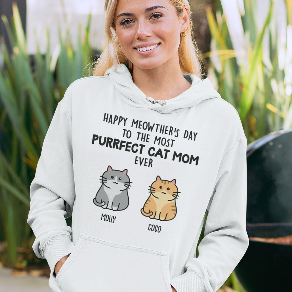 Exquisite Personalized Custom Hoodie for Purrfect Cat Moms