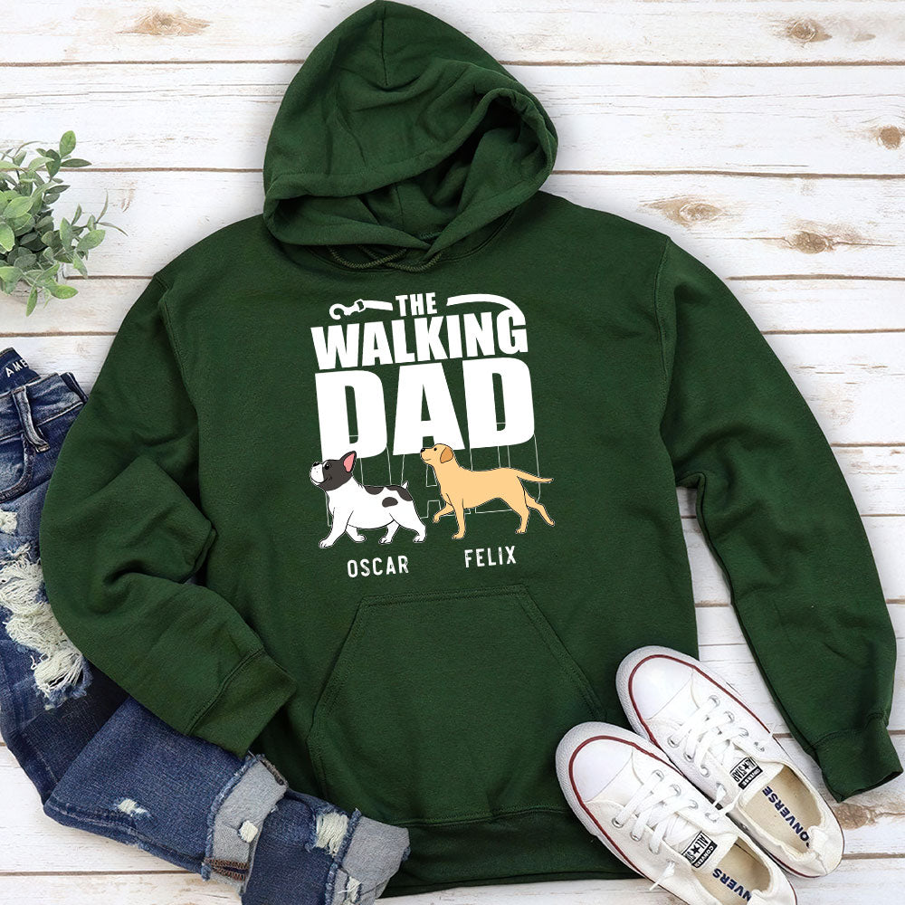 Customizable Walking Dad/Mom Personalized Hoodie - Ideal Gift for Pet Lovers
