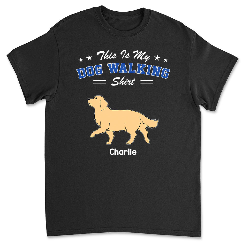 Customizable Unisex Dog Walking T-shirt - Ideal Gift for Pet Enthusiasts