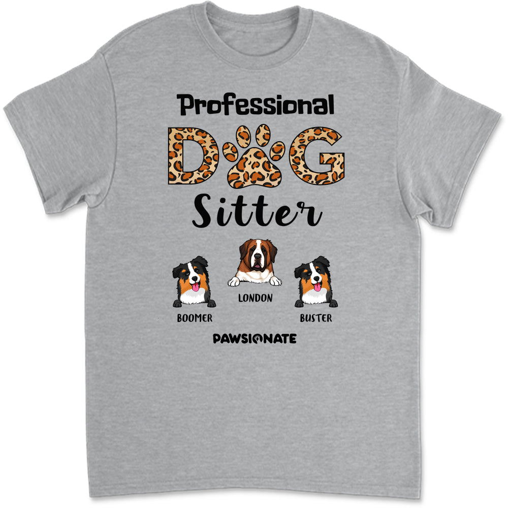 Customizable Unisex Professional Dog Sitter T-shirt - Ideal Gift for Pet Lovers