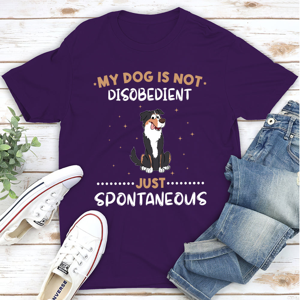 Customizable Unisex 'Disobedient Dog' T - shirt for Pet Lovers