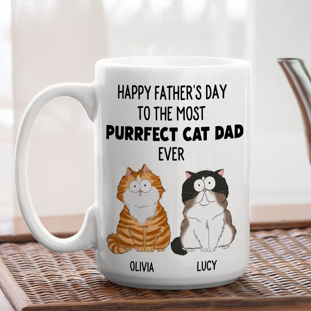 Purrfectly Personalized Custom Coffee Mug for Cat Dads