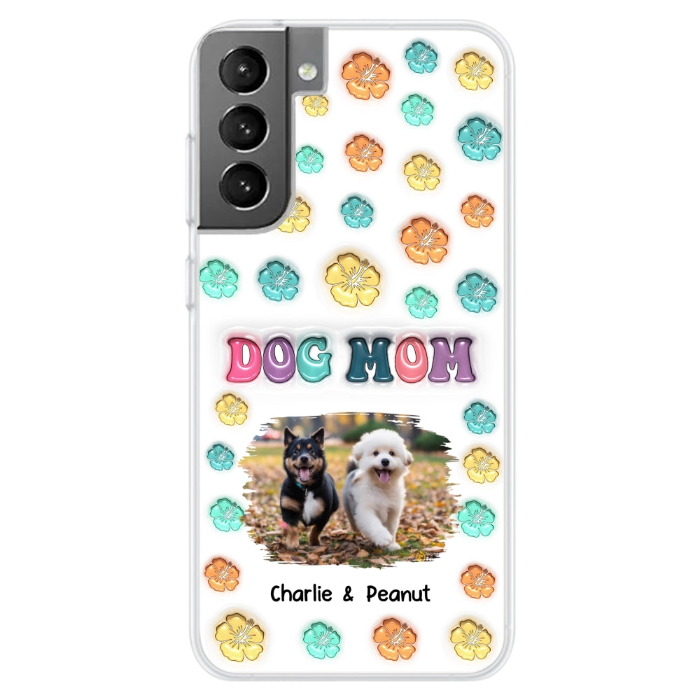 Customizable 3D Inflated Effect Dog Mom Summer Photo Personalized Phone Case