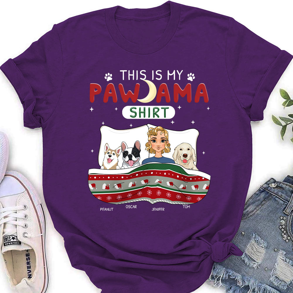 Holiday Pawfect Personalized Custom Women's Pawjama T-shirt