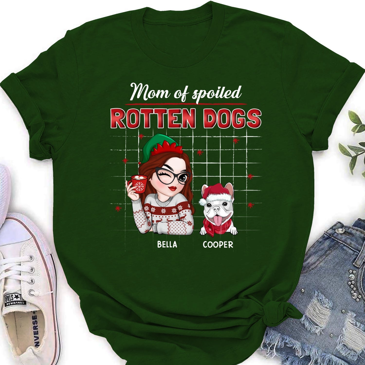 Best Dog Dad and Mom - Customizable Personalized Women's T-Shirt for Pet Lovers