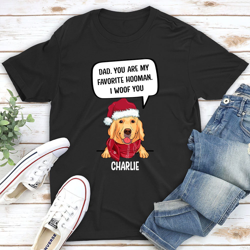 Personalized Dog Message Unisex T-shirt - Ideal Gift for Pet Lovers