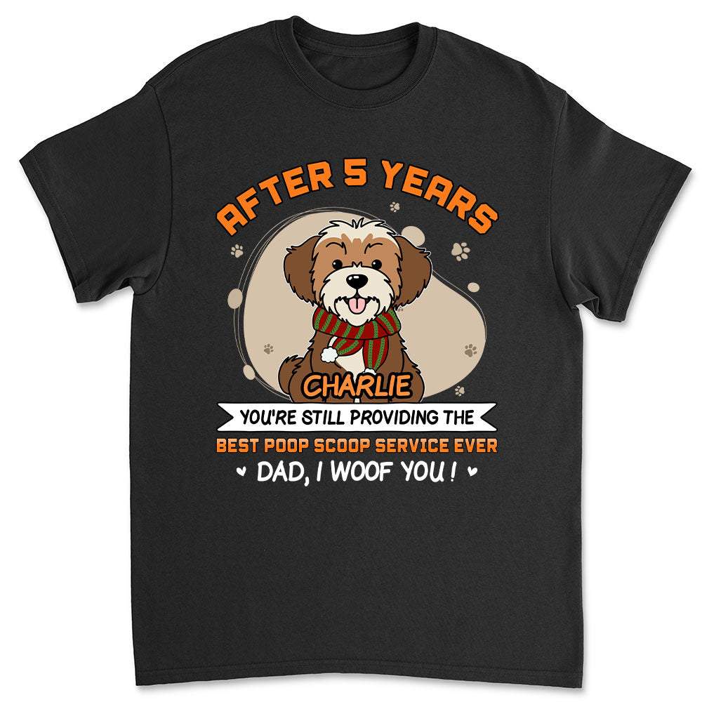 Top-Rated Poop Scoop Service Personalized Unisex T-Shirt for Pet Lovers