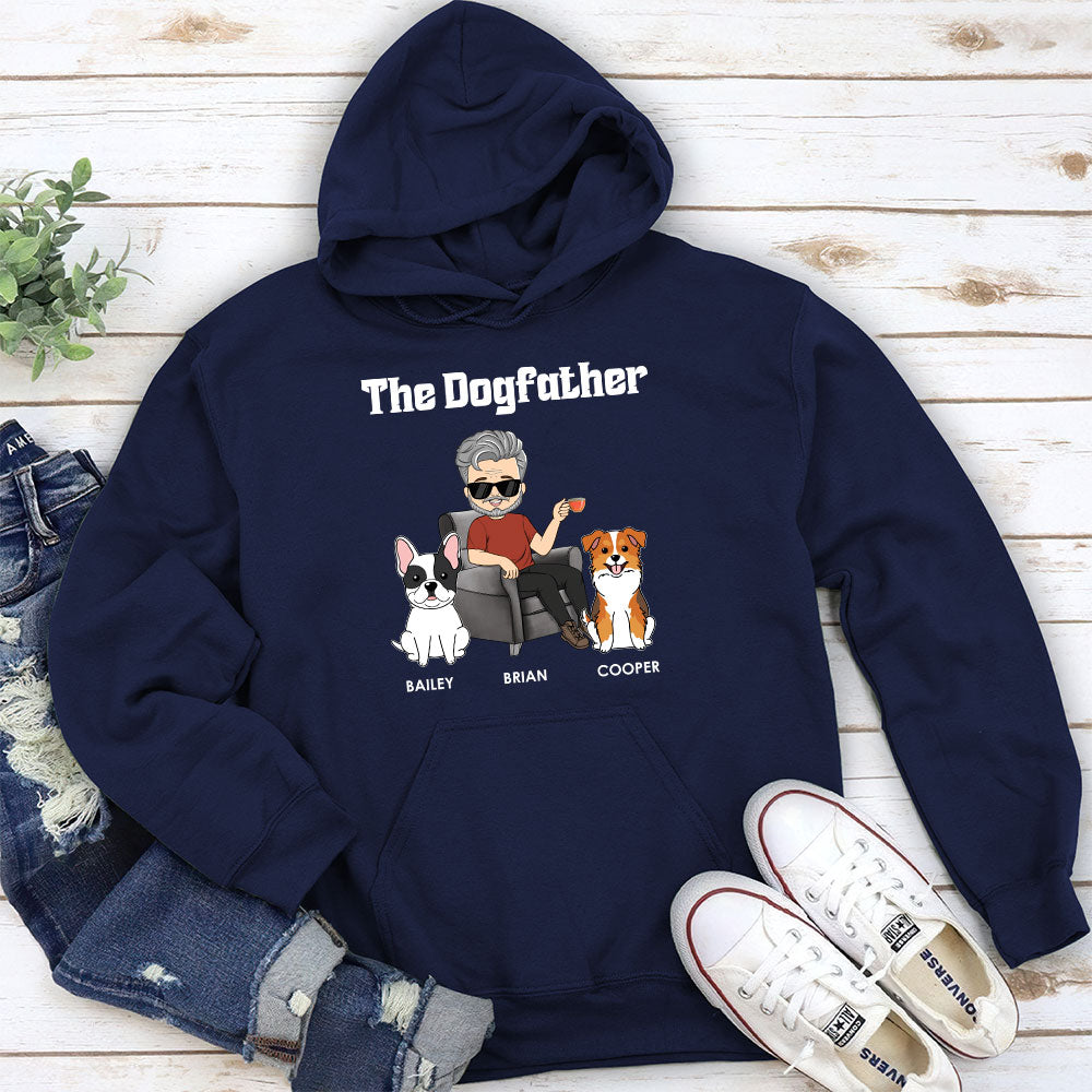 Customizable Cartoon Dog Parents Hoodie - Ideal Gift for Pet Lovers
