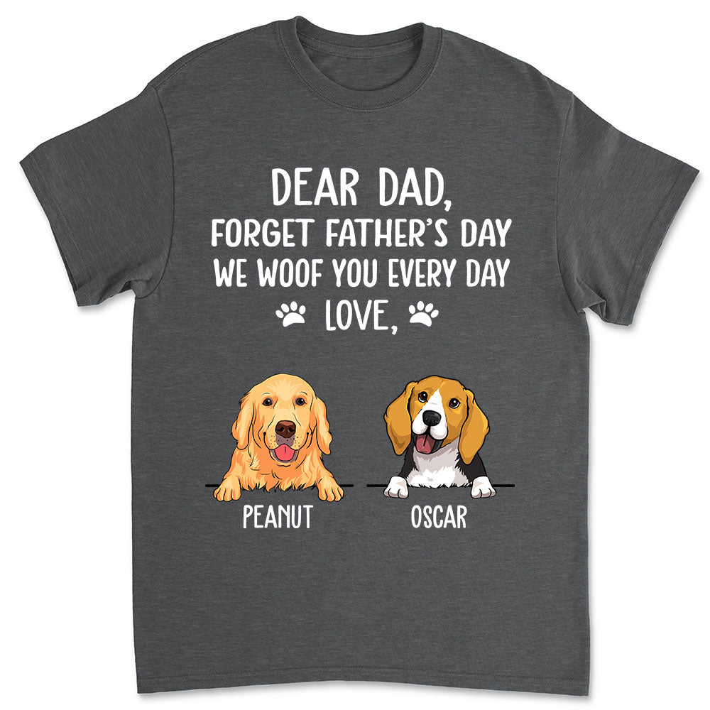 Personalized 'I Woof You Dog Dad' Unisex T-shirt - Ideal Gift for Pet Lovers