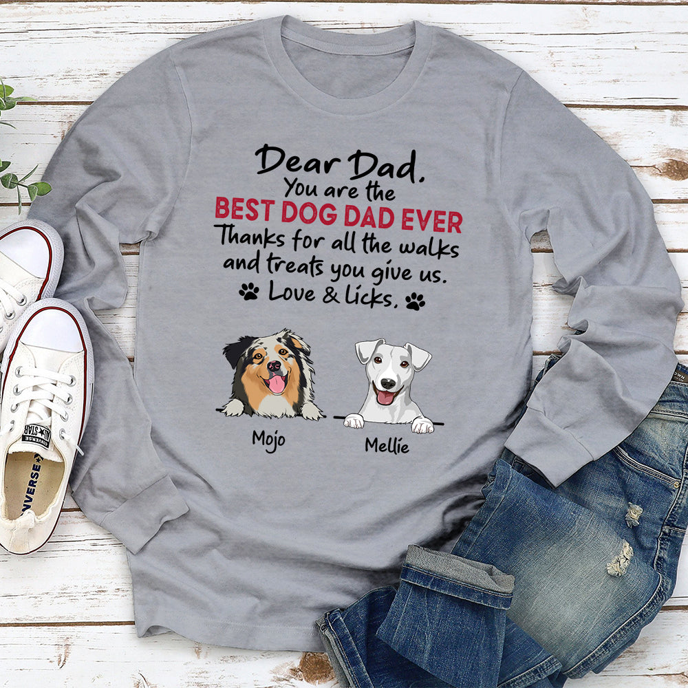 Walks And Treats - Customizable Personalized Long Sleeve Pet Lover T-shirt