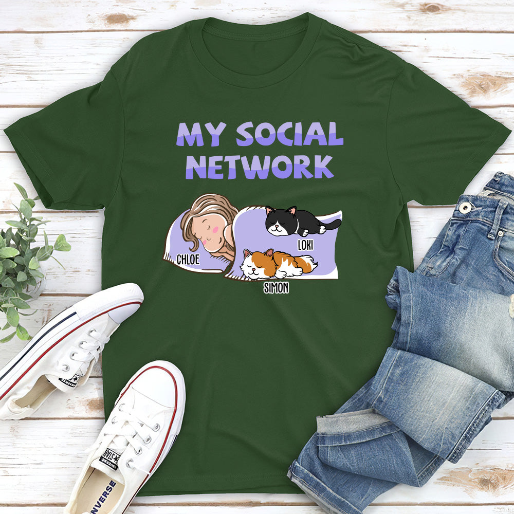 Personalized Unisex My Social Network T - Shirt: Ideal Gift for Pet Lovers