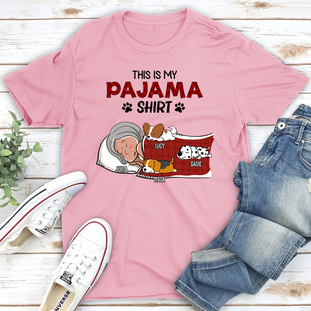 Personalized Premium Pet Lover's Sleeping Pajama T - Shirt