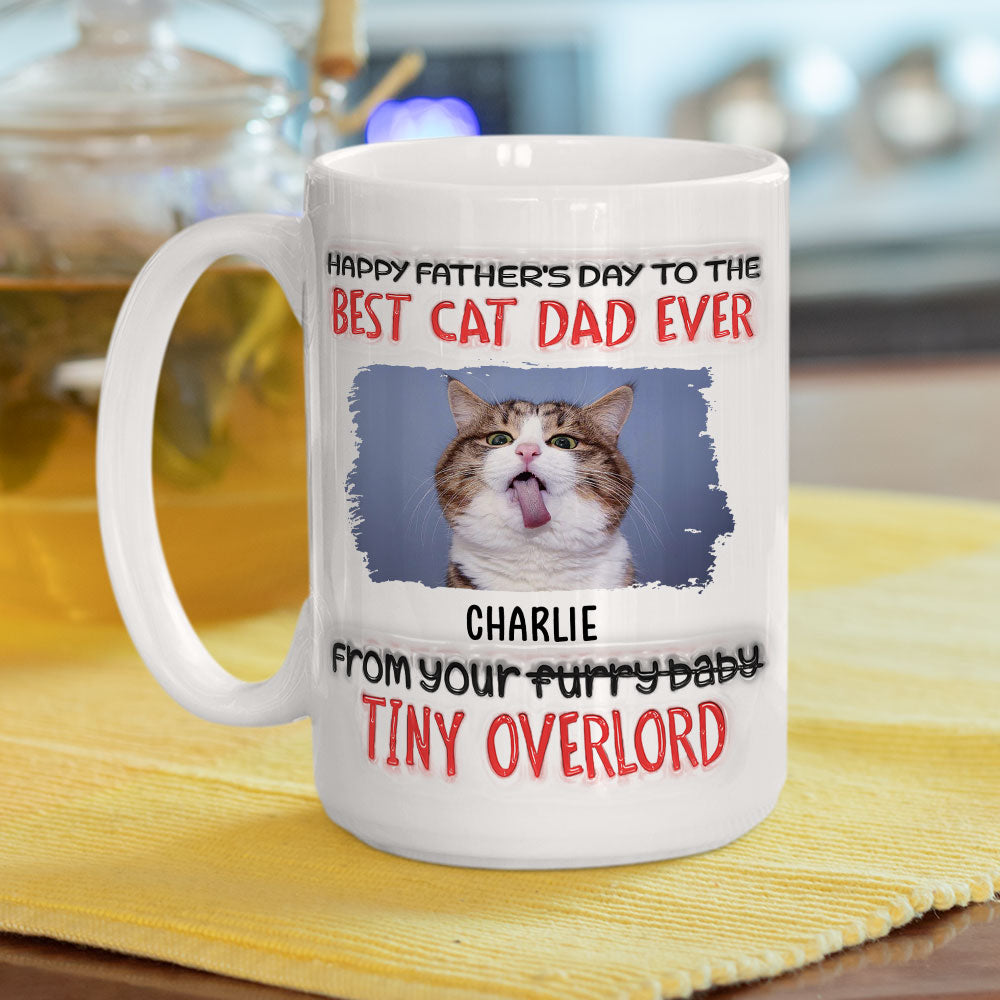Personalized 3D Inflated Effect Mug: A Perfect Happy Father's Day Gift for the Best Cat Dad