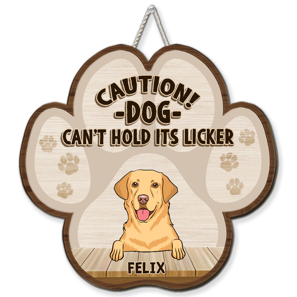 Personalized Custom Dog Licker Wood Sign - Ideal Home Decor