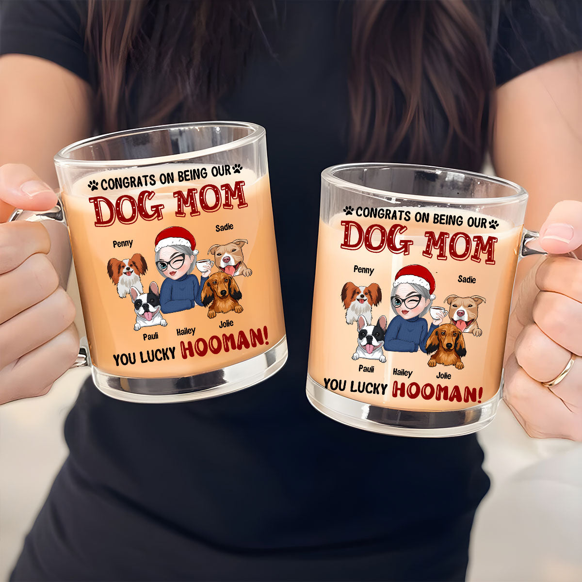 Personalized Custom Glass Mug for Dog Moms and Dads - A Congratulatory Keepsake