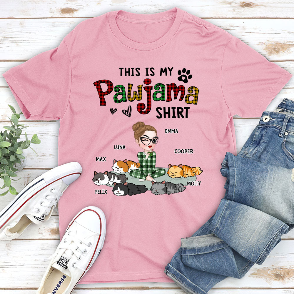 Personalized Pawjama Cat Unisex T-Shirt - Ideal Gift for Pet Lovers