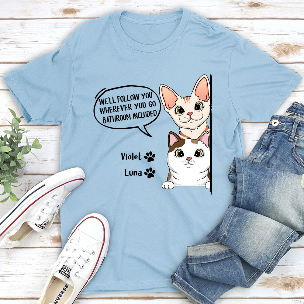 Cat Stalker - Customizable Unisex Personalized T - shirt for Pet Lovers
