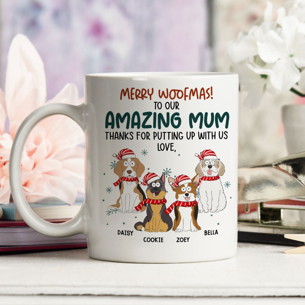 Funny Woofmas - Customizable Personalized Coffee Mug for Pet Lovers