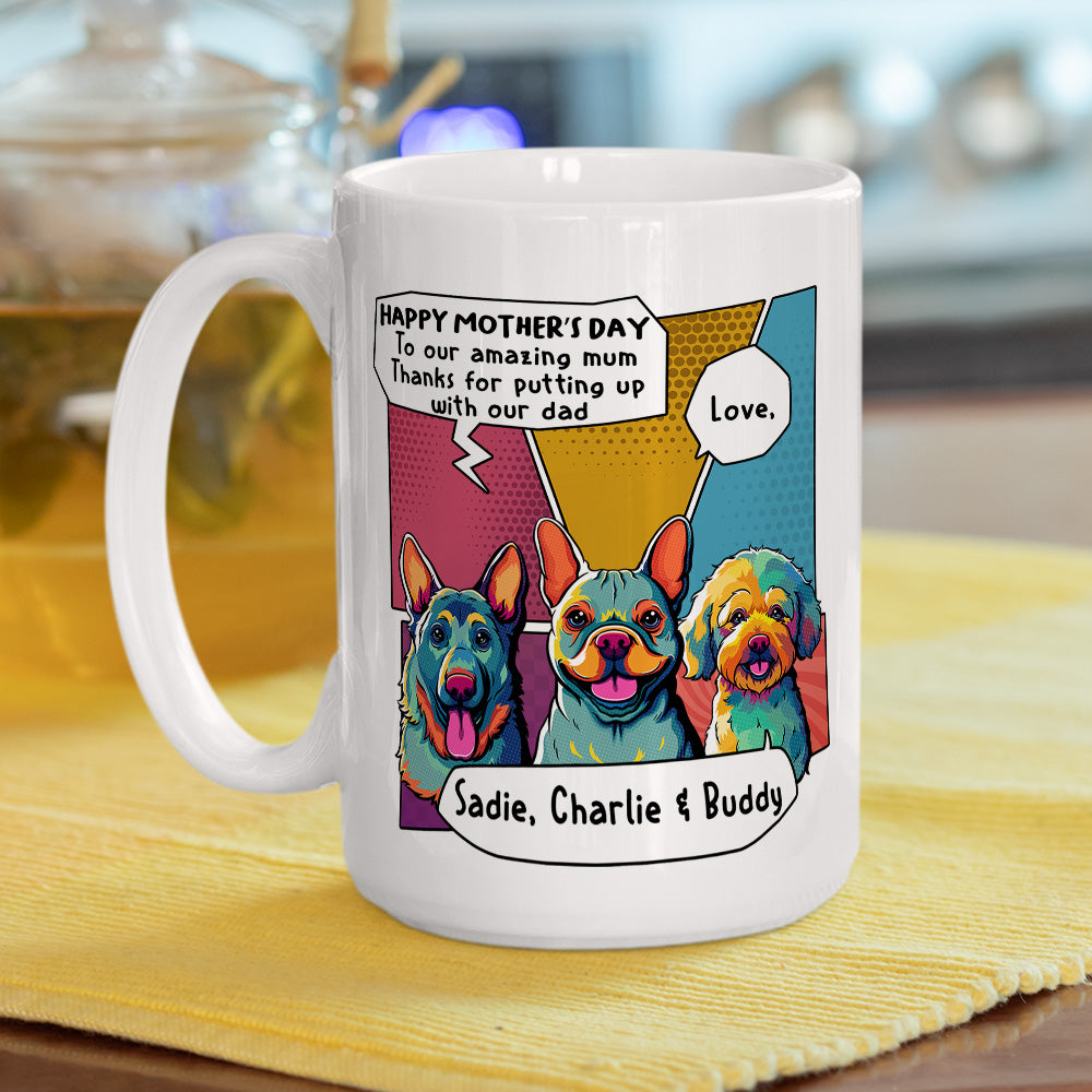 Pop Art Personalized Custom Coffee Mug - Ideal Gift for Amazing Moms and Dads