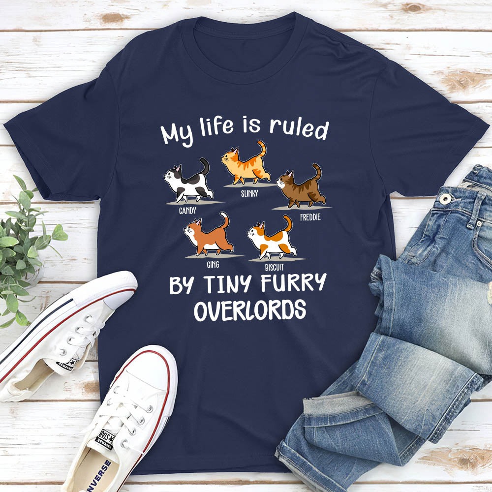 Personalized Unisex 'My Life Is Ruled By Cats' T-shirt - Ideal Gift for Pet Lovers