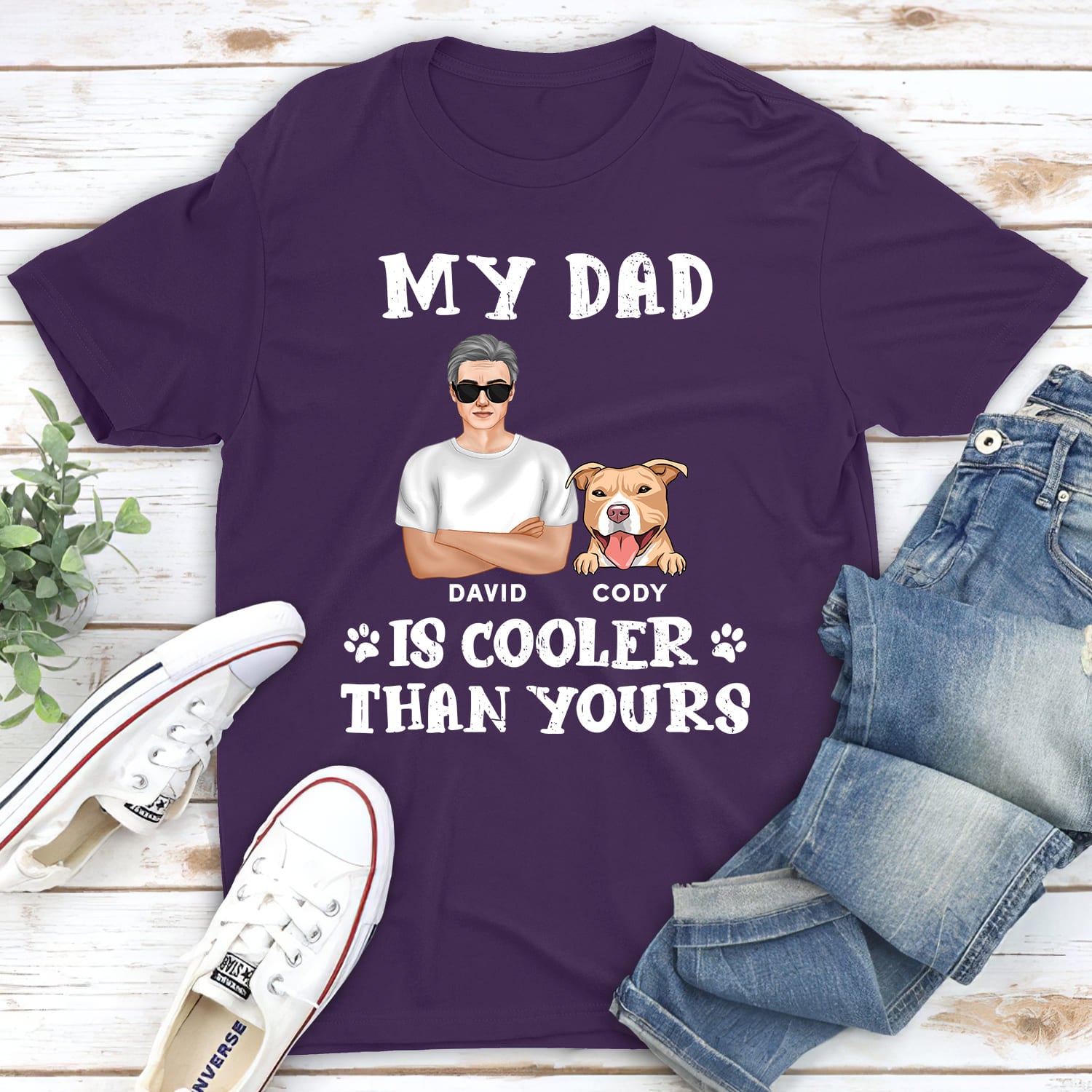 Cooler Dad - Personalized Unisex Pet Lover's T-shirt