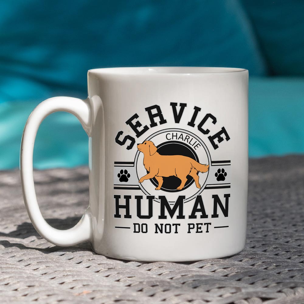 Personalized Custom Coffee Mug with Service Human Logo - Ideal Gift for Pet Lovers