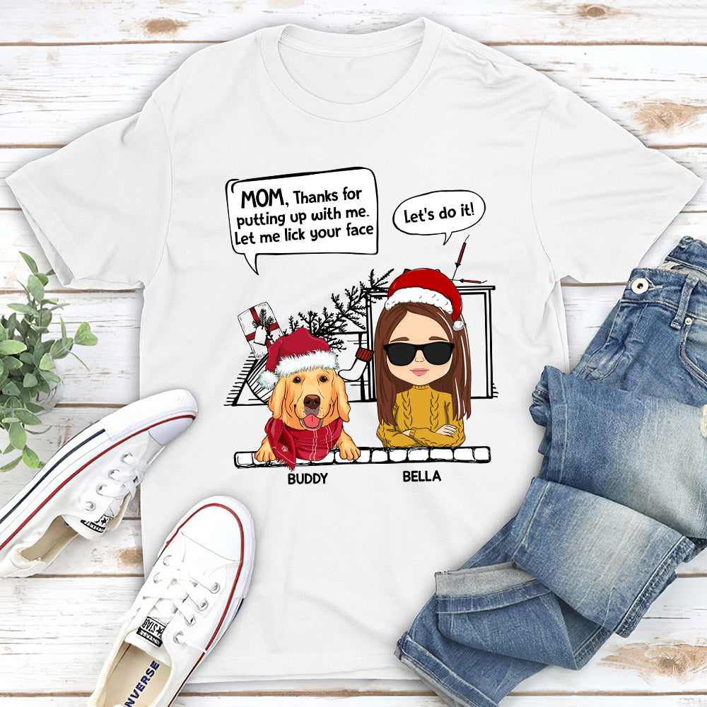 Personalized Unisex 'Let Your Dog Lick Your Face' T - shirt for Pet Lovers