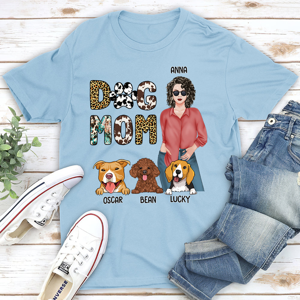 Customizable Western-style Dog Mom Unisex T-shirt - Perfect Gift for Pet Lovers