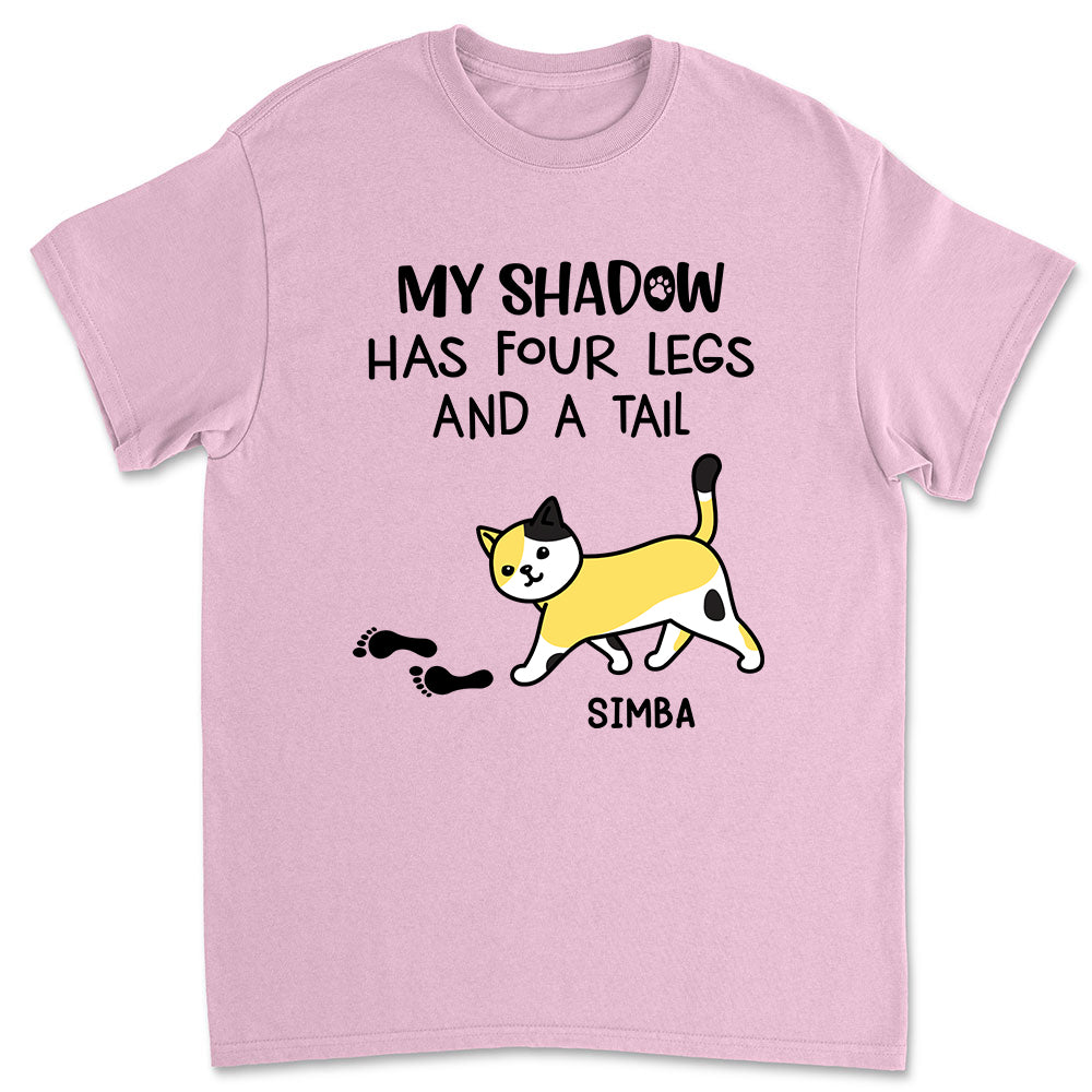 Personalized My Cat Is My Shadow Unisex T - shirt for Pet Lovers