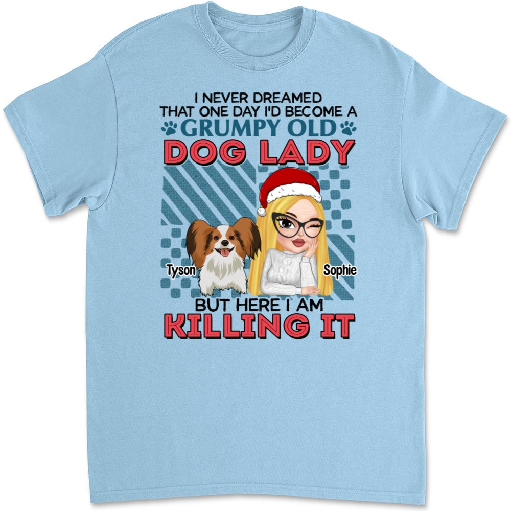 Personalized Unisex Grumpy Old Dog Lady T-shirt - Ideal Gift for Pet Lovers