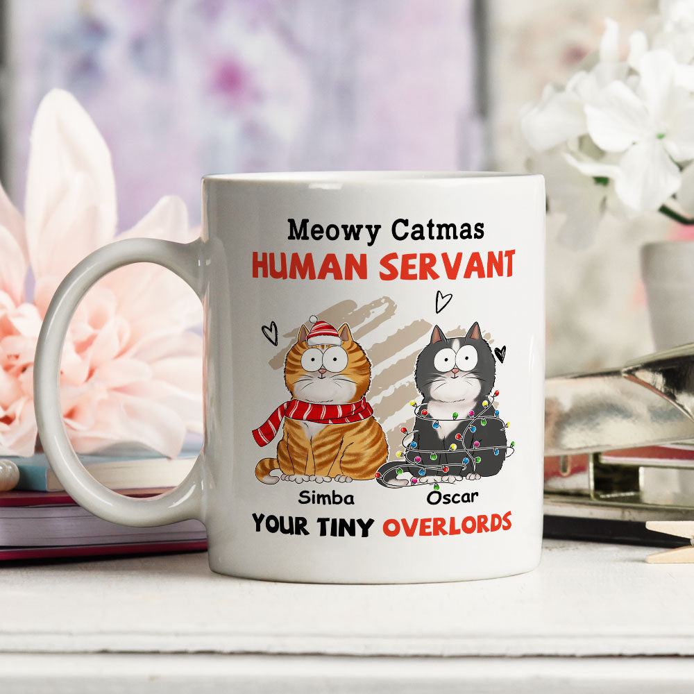 Meowy Catmas Servant - Customizable Personalized Coffee Mug for Pet Lovers