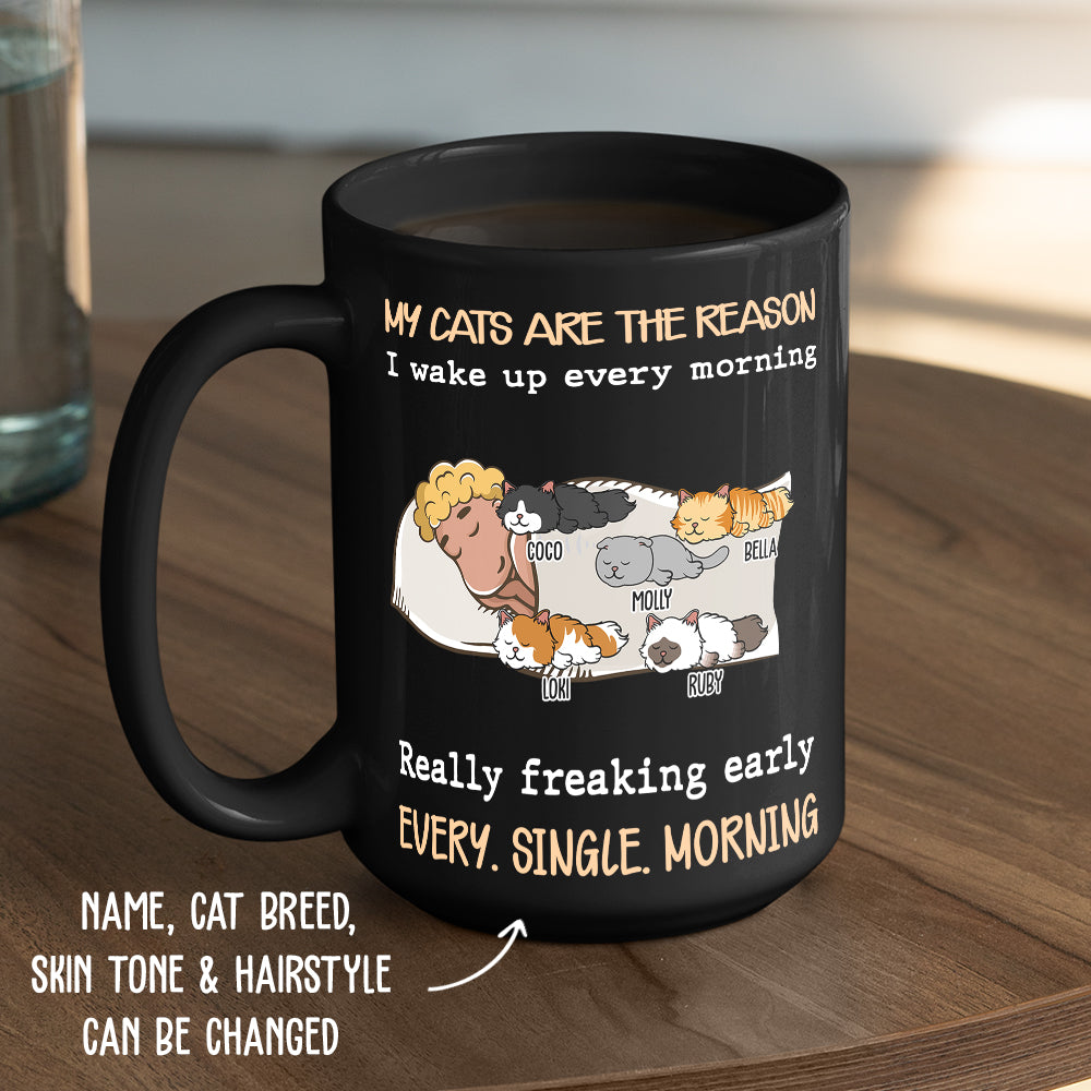 Personalized 'My Cat Is The Reason' Custom Coffee Mug - Ideal Gift for Pet Lovers