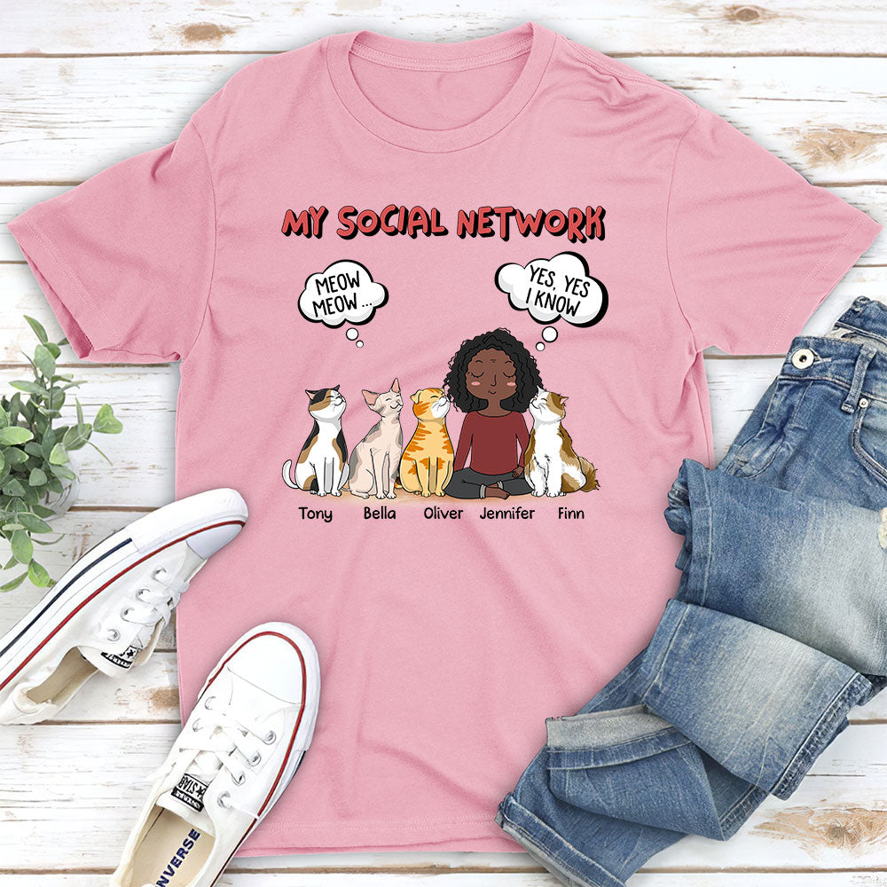 Personalized Unisex My Social Network T-shirt - Ideal Gift for Pet Lovers